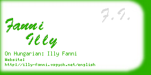 fanni illy business card